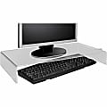 Kantek Acrylic Monitor Stand with Keyboard Storage - Up to 19" Screen Support - 50 lb Load Capacity - CRT Display Type Supported21.3" Width - Desktop - Acrylic - Clear