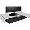 Kantek Acrylic Monitor Stand with Keyboard Storage - Up to 19" Screen Support - 50 lb Load Capacity - CRT Display Type Supported21.3" Width - Desktop - Acrylic - Clear