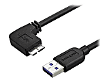 StarTech.com 2m 6 ft Slim Micro USB 3.0 Cable - M/M - USB 3.0 A to Left-Angle Micro USB - USB 3.1 Gen 1 (5 Gbps) - 6.56 ft USB Data Transfer Cable 1 thumbnail image