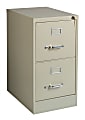 WorkPro® 22"D Vertical 2-Drawer File Cabinet, Metal, Putty