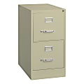 WorkPro 22"D Vertical 2-Drawer Letter-Size File Cabinet, Metal, Putty 1 thumbnail image