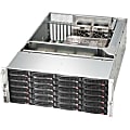 Supermicro SuperChassis SC846BE16-R920B System Cabinet - Rack-mountable - Black - 4U - 24 x Bay - 5 x Fan(s) Installed - 2 x 920 W - ATX, EATX Motherboard Supported - 75 lb - 5 x Fan(s) Supported - 24 x External 3.5" Bay - 7x Slot(s)