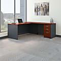 Bush Business Furniture Series C Components 72"W L Shaped Desk with 3 Drawer Mobile File Cabinet, Hansen Cherry/Graphite Gray, Standard Delivery 1 thumbnail image