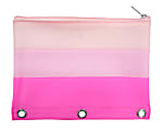 Office Depot® Brand 3-Ring Pencil Pouch, 7" x 9-13/20", Soft-Touch Jelly, Pink 1 thumbnail image