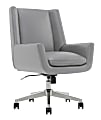 Serta® SitTrue™ Montair Faux Leather Mid-Back Manager Chair, Gray