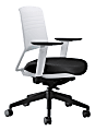 Koplus Switch Fabric Mid-Back Task Chair, Black/White 1 thumbnail image