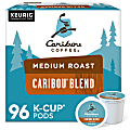 Caribou Coffee Single-Serve Coffee K-Cups®, Caribou Blend, Carton Of 4 K-Cups, Box Of 24 Cartons
