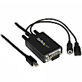 StarTech.com 6' 2m Mini DisplayPort To VGA Adapter Cable With Audio, Mini DP To VGA Converter, Black 1 thumbnail image