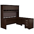Bush Business Furniture Components 72"W L Shaped Desk with Hutch and 3 Drawer Mobile File Cabinet, Mocha Cherry, Standard Delivery 1 thumbnail image