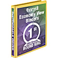 Samsill® Economy View 3-Ring Binder, 1" Round Rings, Yellow