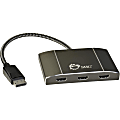 SIIG Displayport 1.2 to 3-Port HDMI MST Splitter - 3840 × 2160 - DisplayPort - 3 x HDMI Out - USB - Aluminum 1 thumbnail image