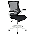Flash Furniture Mesh Mid-Back Swivel Task Chair With Flip-Up Arms, Black/White 1 thumbnail image