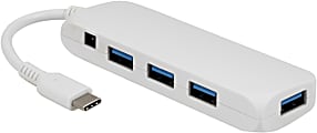 Ativa® 4-Port USB-C 3.0 Hub, White, 41508