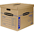 Bankers Box® SmoothMove™ Classic Moving/Storage Boxes, Half Slotted Container (HSC), Large, 17" x 21" x 17", Brown/Blue, 5/Carton 1 thumbnail image