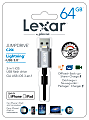 Lexar JumpDrive C20i - USB flash drive - 64 GB - USB 3.0 / Lightning