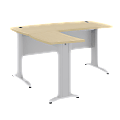 BBF Sector 60" x 60" Curved L-Desk, 30"H x 59 1/2"W x 58 11/16"D, Natural Maple, Premium Installation Service 1 thumbnail image