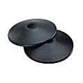 Tatco Adjusta-Tape Crowd Control Stanchion Bases, 14"Diameter, Black, Box Of 2