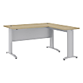 BBF Sector 60" x 60" Rectangular L-Desk, 30"H x 59 1/2"W x 58 11/16"D, Natural Maple, Premium Installation Service