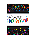 Amscan Happy Retirement Plastic Table Cover, 54" x 102", Multicolor 1 thumbnail image