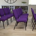 Flash Furniture HERCULES Series Stacking Church Chair, Purple/Goldvein