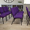 Flash Furniture HERCULES Series Stacking Church Chair, Purple/Goldvein 1 thumbnail image