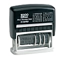 2000 PLUS® Date Phrase Dater Stamp Self-Inking 12-in-1 Micro Date Message Dater Stamp, 12 Phrases, Approved, Urgent, Emailed, Cancelled, Charged, Checked, Delivered, Credit, Faxed, Paid, Received, Shipped; Black Ink