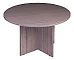 Boss Office Products 42"W Round Wood Conference Table, Driftwood