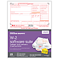 Office Depot® Brand W-2 Laser Tax Forms With Software, 6-Part, 2-Up, 8-1/2" x 11", Pack Of 25 Form Sets 1 thumbnail image