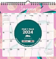 2024 Willow Creek Press Spiral Art Monthly Wall Calendar, 12" x 12", Pinky Pear Fruit, January to December