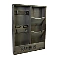 Imperial NFL Wall Mounted Wood Organizer, 19”H x 14-1/4”W x 2-3/4”D, New England Patriots