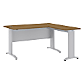 BBF Sector 60" x 60" Rectangular L-Desk, 30"H x 59 1/2"W x 58 11/16"D, Modern Cherry, Premium Installation Service