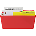 Storex Magnetic Wall Pocket - Red - 1 Each 1 thumbnail image