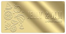 Custom Blind-Embossed Labels And Stickers, Foil Stock, 2" x 4" Rectangle, Box Of 500 Labels