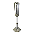 Lasko® Space-Saving Pedestal Fan with Remote Control, 52.75"H x 14"W x 14"D, Gray 1 thumbnail image