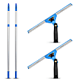 Gritt Commercial Swivel Window Squeegee And Telescopic Pole Window Washing Kit, 14" Squeegee/6' Pole, Multicolor, Pack Of 2 Kits 1 thumbnail image