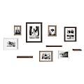 Kate And Laurel Bordeaux Gallery Wall Frame And Shelf Kit, Assorted Sizes, Whitewash/Charcoal Gray/Farmhouse Gray, Set Of 10 1 thumbnail image