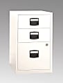 Bisley 14-13/16"D Vertical 3-Drawer Under-Desk File Cabinet, White