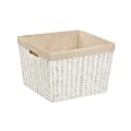 Honey-Can-Do Paper Rope Basket With Liner, Medium Size, 10" x 15" x 13", White