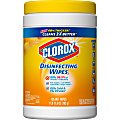 Clorox Disinfecting Wipes, Bleach-Free Cleaning Wipes - Wipe - Citrus Blend Scent - 105 / Canister - 140 / Bundle - White 1 thumbnail image