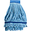 Genuine Joe Microfiber Wet Mophead Refill - Small - Launderable, Absorption - MicroFiber - Blue - 1 Each 1 thumbnail image