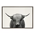 Uniek Kate And Laurel Sylvie Framed Canvas Wall Art, 23" x 33", Hey Dude Highland Cow