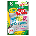 Crayola Washable DryErase Neon Crayons - Neon Assorted - 8 / Box 1 thumbnail image