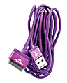 Duracell® Sync & Charge 30-Pin USB Cable, 10', Purple
