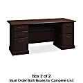 BBF Syndicate Double-Pedestal Desk, 30"H x 72"W x 30"D, Harvest Cherry, Box 2 Of 2