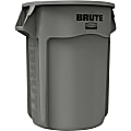 Rubbermaid Commercial Brute Vented 55-gallon Container, 55 gal Capacity, 33.2"H x 26.4" Diameter, Gray, 3 / Carton 1 thumbnail image