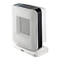 Optimus 1500-Watt Portable Oscillation Ceramic Heater With Thermostat And LED, 12" x 8", White