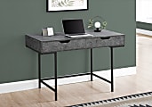 Monarch Specialties Pollard 48"W Computer Desk, Gray Stone/Black 1 thumbnail image