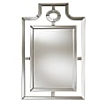 Baxton Studio Pagoda Rectangular Accent Wall Mirror, 46" x 30", Silver