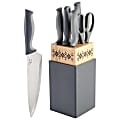 Spice By Tia Mowry 7-Piece Stainless Steel Cutlery Wood Block Set, Gray 1 thumbnail image