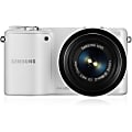 Samsung NX2000 20.3 Megapixel Mirrorless Camera (Body with Lens Kit) - 20 mm - 50 mm - White 1 thumbnail image